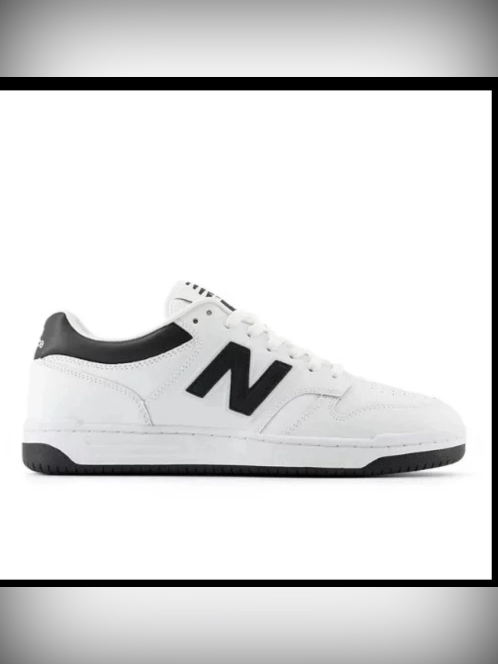 New Balance 480 White Black BB480LBK Men's 4.5 Women's 6 Classic Sneakers NIB